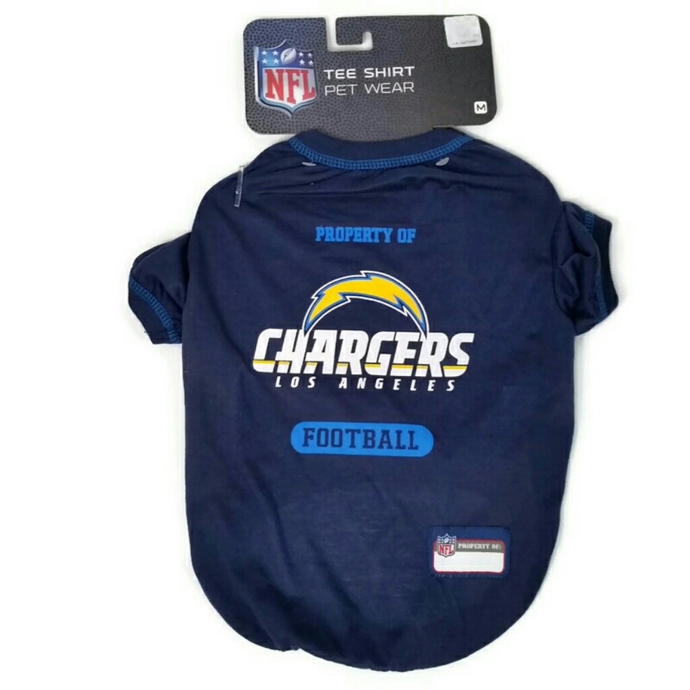 Official NFL Chargers Pet Wear Tee Shirt Medium